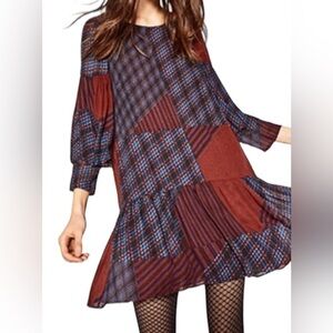 Zara mini dress flowy sleeves